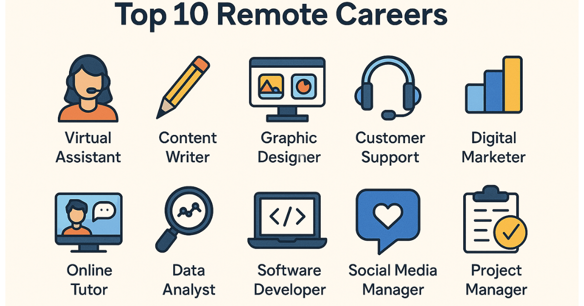 Top 10 Remote Jobs You Can Learn Online